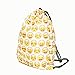 Cevinee™ Portable Gym Sack Pack Drawstring Emoji Backpack, Cute Emoji Daily Pull String Bag, Lovely Smile Face Kid's Shcool Bag - Pure Emoji, White
