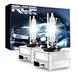RCP - D1S6 - (A Pair) D1S/ D1R 6000K Xenon HID Replacement Bulb Diamond White Metal Stents Base 12V Car Headlight Lamps Head Lights 35W
