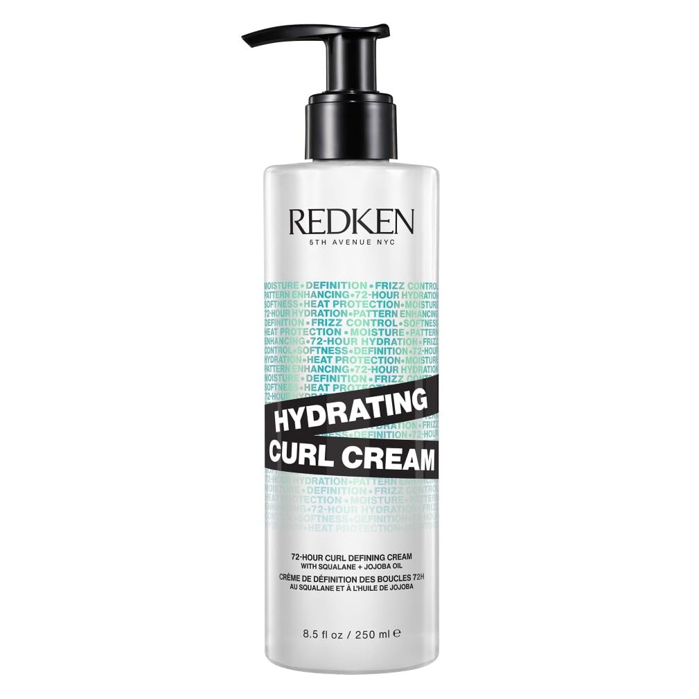 REDKEN Hydrating Curl Cream for Curly & Coily Hair, Up To 72-Hour Curl Defining Cream, Enhance Curl Pattern, With Squalane and Jojoba Oil, 250ml