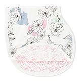 aden + anais Silky Soft Burpy Bib, 100% Viscose bamboo Muslin, Soft Absorbent 4 Layers, Multi-Use Burp Cloth and Bib, 22.5” X 11”, Single, Meadowlark