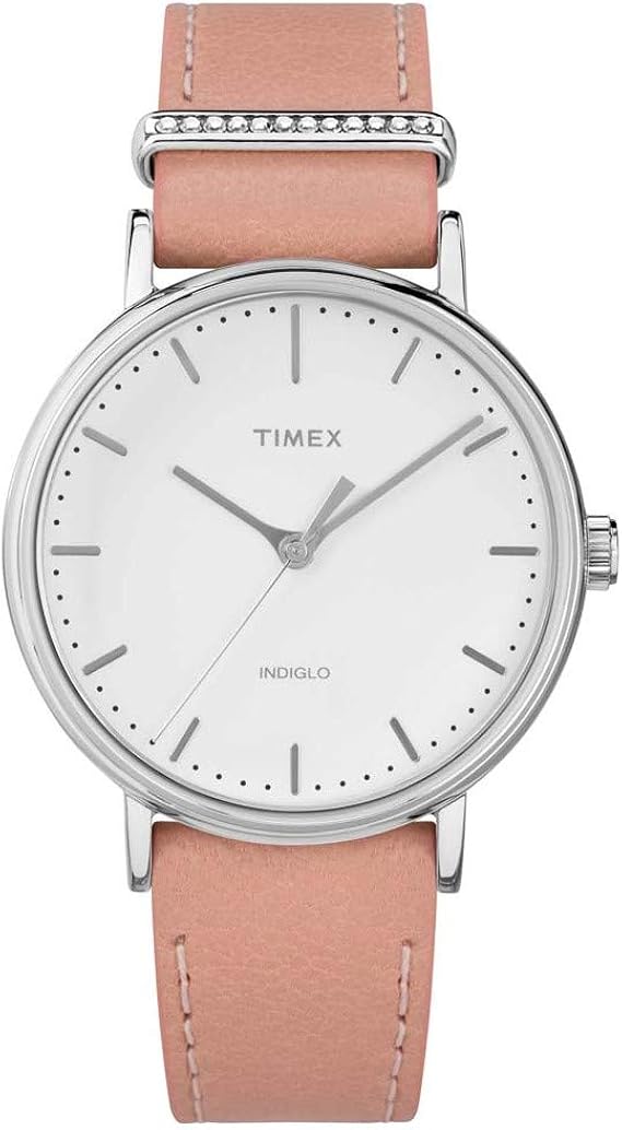 Timex Fairfield White Dial Leather Strap Ladies Watch TW2R70400