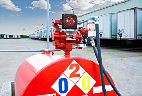 Fill-Rite FR319VB 115/230V 35 GPM Fuel Transfer Pump with Discharge Hose, Automatic Nozzle, & Digital Meter