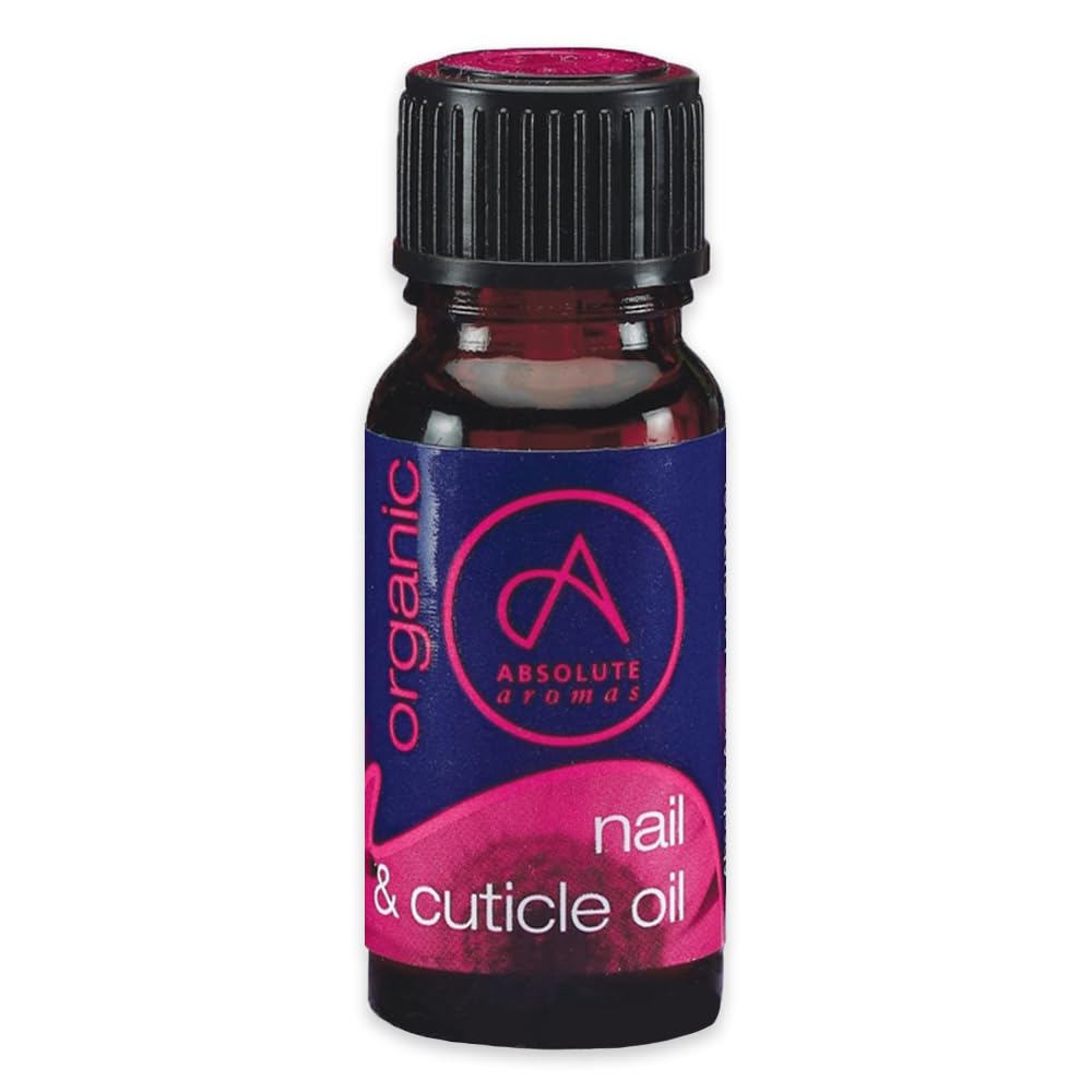 Absolute Aromas Organic Nail & Cuticle Oil 10ml - Premium Quality Oil to Nourish, Strengthen and Protect
