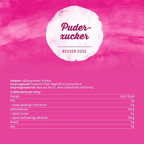 Xucker Puderxucker Erythrit 2,5kg Box - kalorienfreier Zuckerersatz als vegane & zahnfreundliche Puderzucker Alternative zum Kochen & Backen I Erythritol zuckerfrei 0% kcal 100% sweet – Bild 5