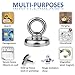 68 LBS Pulling Force Super Powerful Round Neodymium Magnet with Countersunk Hole and Eyebolt Diameter 1.26INCH(32mm) for Salvage in River or Fishing
