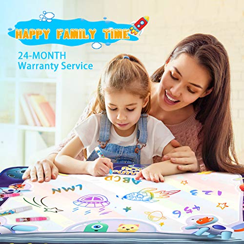 WisToyz Doodle Mat Spaceship Cognitive Letters Aqua Doodle Mat Double