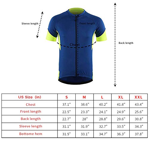 Dooy Men's Cycling Bike Jersey, Short Sleeve MTB Shirts with 3 Rear Pockets-Breathable,Smooth Zipper Biking Shirt - Image 7