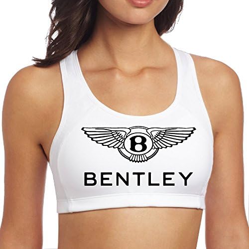 Women's Bentley Logo Yoga Breathable Sports Vest White