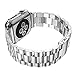 HUANLONG Compatible Apple Watch Bands 49mm 46mm 45mm 44mm 42mm 41mm 40mm 38mm, Stainless Steel iWatch Band with Case for Apple Watch Ultra2 Ultra Series 10 9 8 7 6 5 4 3 2 1 SE SE2, 44mm/45mm Silver