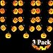 JOYIN 3 Pack Halloween Pumpkin Jack O Lantern Necklace LED Lightup Halloween Party Favors (3 Pieces Pack)