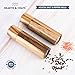 Hearth & Stone Wooden Salt and Pepper Grinder Set - Sea Salt Mill and Pepper Grinder with Rose Gold Scoop - Food-Safe Seasoning Shaker in Ready-to-Gift Packaging