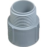 Carlon E943DR-CTN PVC Terminal Adapter, Electrical, 1/2-In. - Quantity 1