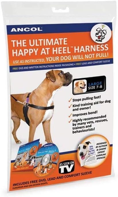 Ancol/Pure Dog Listeners - Stop Pulling Dog Training Harness & Lead Set - Small Size 3-4 (inc DVD), black with purple, Small Size (3-4) - Image 5