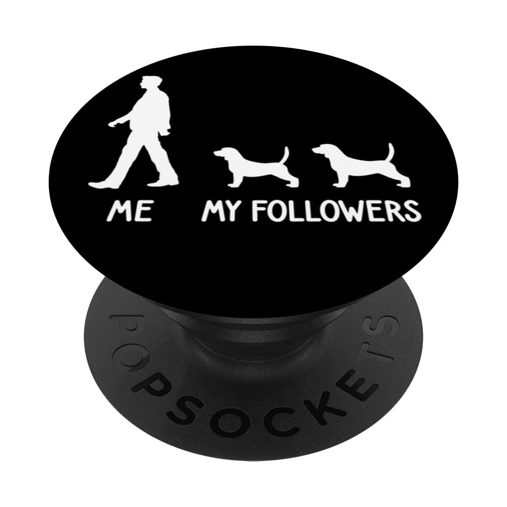 ME MY FOLLOWER Beagle Dog Lover Dog Mom Dad Paw PopSockets Swappable PopGrip