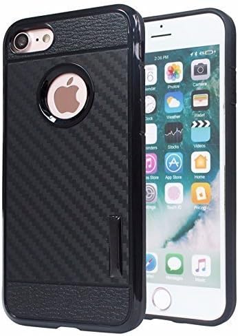 iPhone 7 / iPhone 8 Case, MOBITEX | Ultra Thin Carbon Fiber Texture Shockproof Bumper Case for iphone 7 (2016) / iPhone 8 (2017) - Black