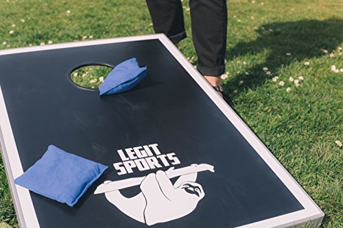 Cornhole Boards with Aluminum Frame by Legit Sports | Bean Bag Toss Corn Hole Outdoor Game with Weighted Bean Bags | Lightweight and Durable Materials | Great for Travel, Camping, Parties