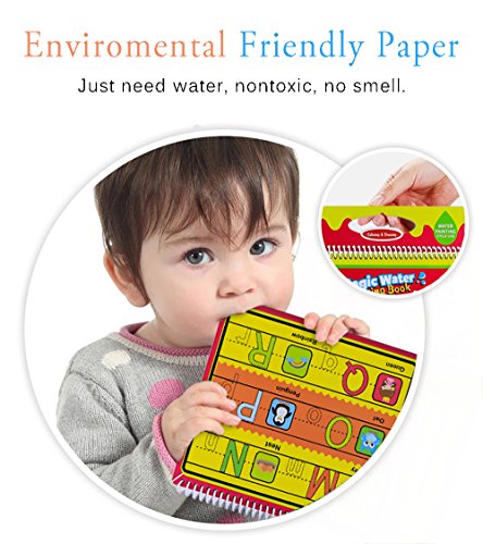 Water Colouring Doodle for Water Colouring Doodle for Kids Tracing Alphabet Writing and Drawing, Reusable Water painting Kits and 2 Magic Water Pens
