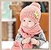 Datework Hat + Scarf ,Cute Baby Kids Girls Boys Warm Woolen Coif Hood Scarf Caps Hats (Pink) by Datework Baby
