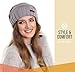 Brook + Bay Slouchy Beanie, Women's Winter Hats, Beanie Slouch Hats for Cold Weather, Oversized Beanie Knitted Hats for Women Gray