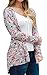 ECOWISH Womens Boho Long Sleeve Floral Print Cardigans Casual Kimono Wrap Coverup Tops Outwear