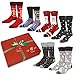 Gilbins Mens Soft Stretchy Christmas Holiday Cool Casual Dress Socks, Assorted Designs Size 10-14