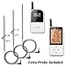 Ivation Long Range Wireless Thermometer W/ Spare Probe - Remote BBQ, Smoker, Grill, Oven, Meat Thermometer - Monitors Food From Up To 325 Feet Away,White