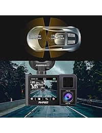 Dual Dash Cam Front and Inside   AKASO Dash Camera for Cars Front 1080p60, Dual 1080p30, 340° Coverage, Infrared Night Vision with Sony STARVIS, Loop Recording, G Sensor, up to 128GB Card (Trace 1)