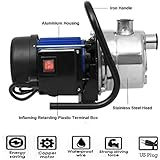 1.6HP Stainless Shallow Well Pump Water Pumps Home Garden Lawn Sprinkling Booster Pump（1.6HP/115V）