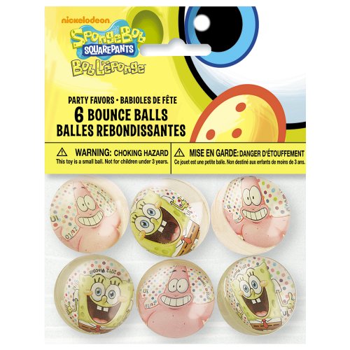 SpongeBob SquarePants Bouncy Ball Party Favors, 6ct