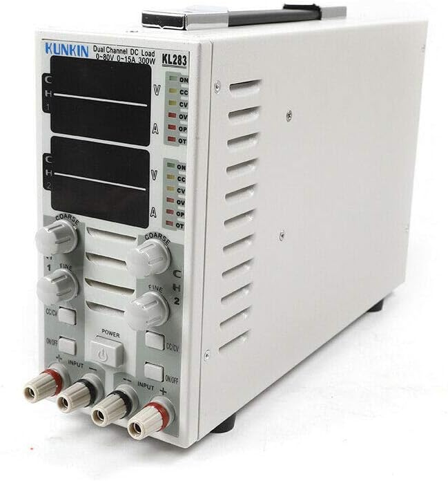 DC Electronic Load KL283 2CH Dual Channel Adjustable LCD DC Electronic Load Instrument Battery Capacity Tester for LED Power Supply Test