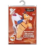 Spooktacular Creations Inflatable Cowboy Riding a Horse Air Blow-up Deluxe Halloween Costume - Adult Size