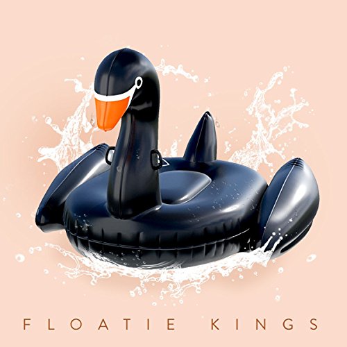 Floatie Kings Black Swan Pool Float for Kids and Adults, Huge