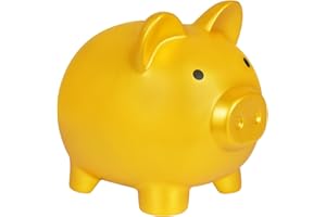 HUSAN Cute Piggy Bank, Unbreakable Plastic Money Bank, Pig Money Bank Coin Bank for Girls and Boys, Best Gifts for Birthday, 