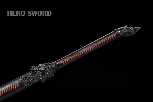 HERO SWORD Battle Ready Black Dragon Sword,Broadswords,Chinese