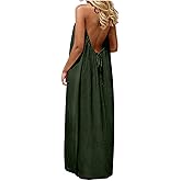 Backless Dresses for Women Open Back Halter Maxi Dress Sleeveless Long Lounge Dress Spring Lounge Dresses