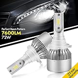 YUMSEEN LED Headlight Bulbs Conversion Kit -HB3(9005),Philips Chips 7600lm 6K Cool White,2 Yr Warranty (9005(HB3))