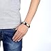 OSTAN Mens Bracelet Men's Stainless Steel Bracelet Braided Religious Cross Cuff Bangle Rope Black