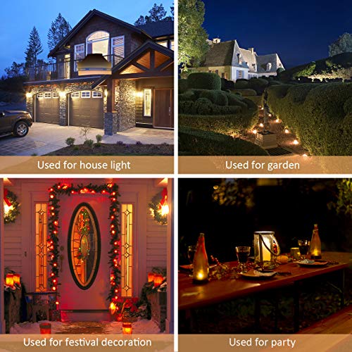 LED Flame Effect Light Bulbs, Calmsen E26 E27 Flickering Fire Light Bulbs with 4 Modes, 5W Flame Bulb for Christmas, Home Decor, Party, Restaurant, Outdoor - 2 Pack - Thumbnail 4