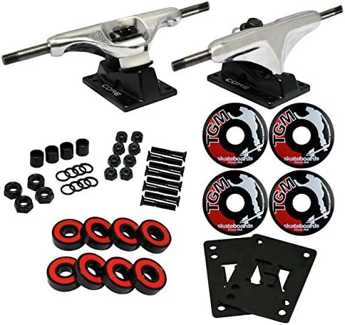 CoreSilver Skateboard Trucks, Wheels, ABEC 5 Bearings