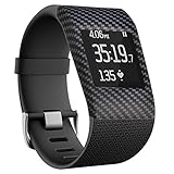 YINUO Cases for Fitbit Surge Accessories Silicone Band Cover Sleeve Protector (Black Stairs)