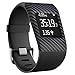 YINUO Cases for Fitbit Surge Accessories Silicone Band Cover Sleeve Protector (Black Stairs)