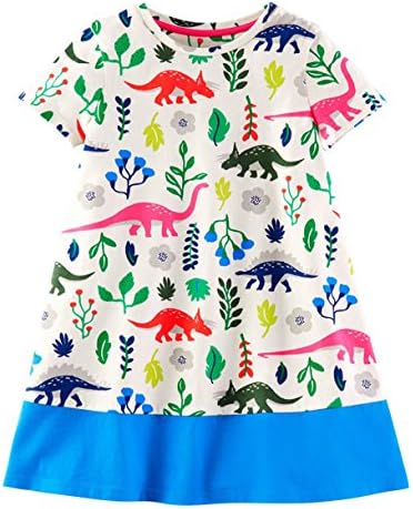 Kid Girl Christmas Dress Cotton Printed Striped Casual Cute Tunic Shirt
