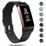 hooroor Canvas Woven Band Compatible for Fitbit Charge 3 Bands and Charge 3 SE Band, Soft Breathable Fabric Cloth Replacement Wristbands Strap Sports Accessories Small Large for Women Men