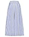 Grace Karin Women's Full Length Vertical Striped Long Skirts With Pocket