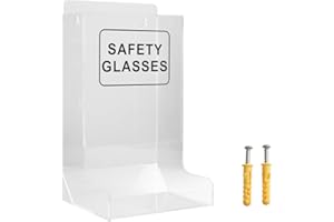 LVCHEN Safety Glasses Case, Acrylic Storage Holder for Industrial Dental and Laboratory Environments Transparent Holder for Disposable Goggles or Wall-Mounted Toy Snack Organiser