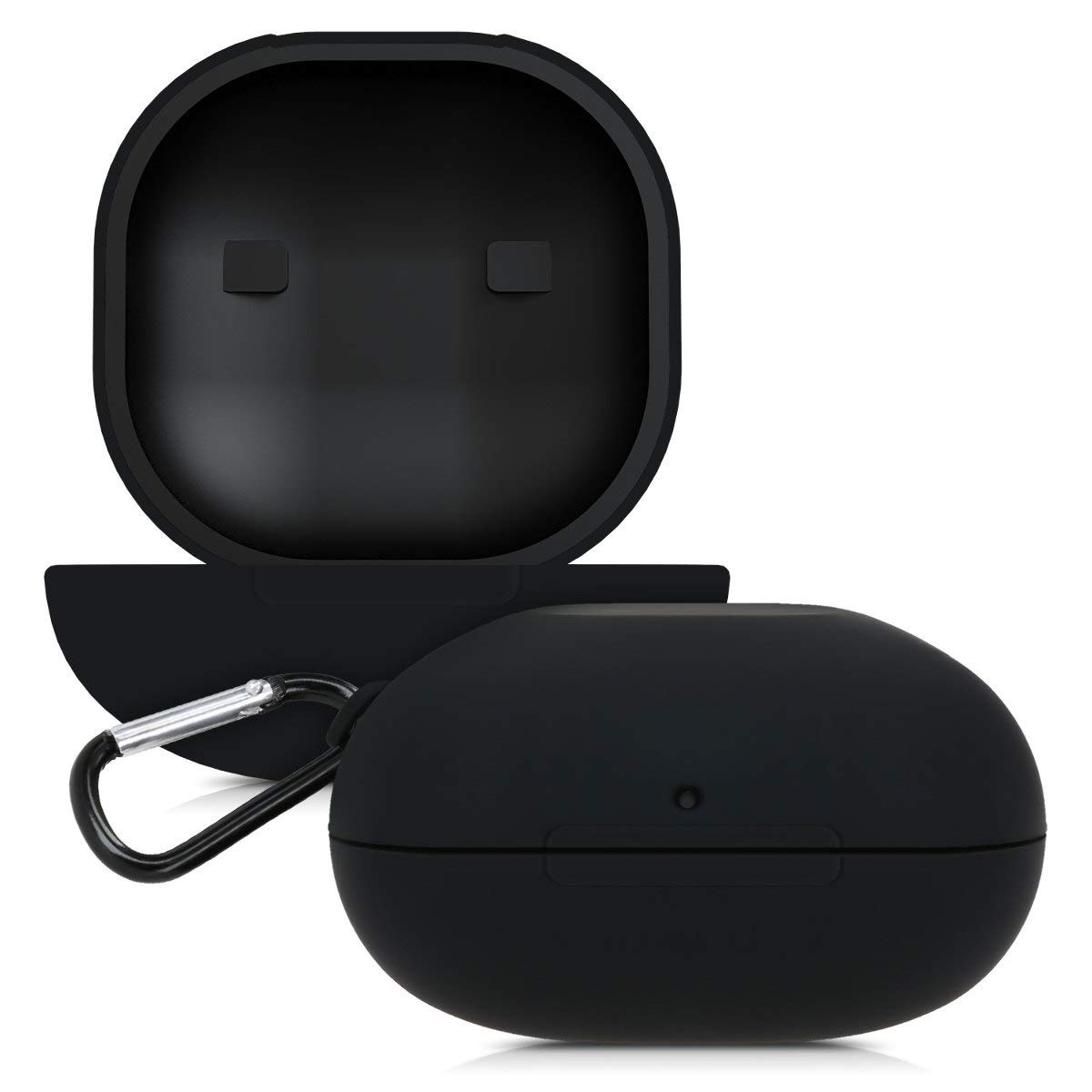 kwmobile Case Compatible with Beats Powerbeats Pro Case - Silicone Cover Holder for Earbuds - Black