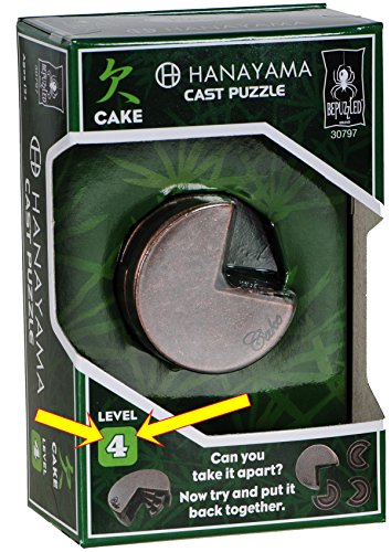 CAKE Hanayama Cast Metal Brain Teaser Puzzle _ New 2017 Design _ Level 4 Difficulty Rating