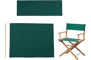 CANSYBIL Director Chair Replacement Canvas Fabric Seat Cover Foldable Director’s Chair Cover Kit Black | 21.2" L x 16.1" W x 0.39" H (E:Army Green 21.25''L*16.14''W)