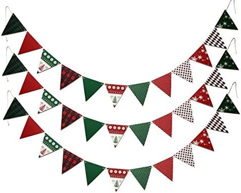 Smylls Merry Christmas Banner Paper Pennant Bunting Flags For