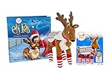 Elf Pets: A Reindeer Tradition with Cuddly Reindeer and Polar Pattern Reversible Saddle Blanket and Socks